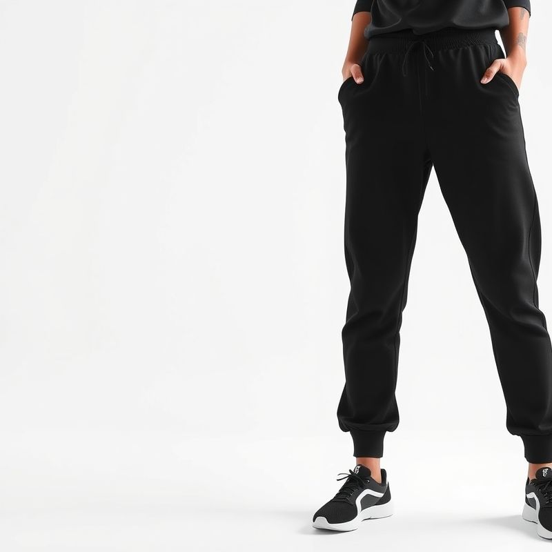 warrior 111 black jogger pants wide leg