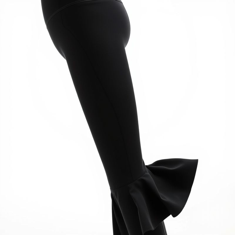 black flared leggings