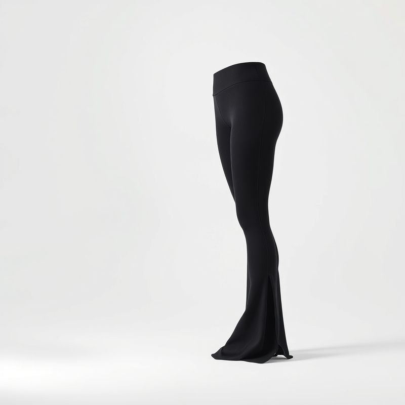 black yoga pants flare