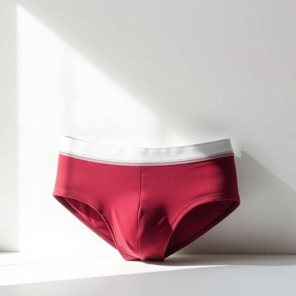 ethical brand co discount code for burgundy organic cotton undies on white background