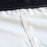Close-up of the ethical brand co discount code organic cotton undies fabric texture and stitching.