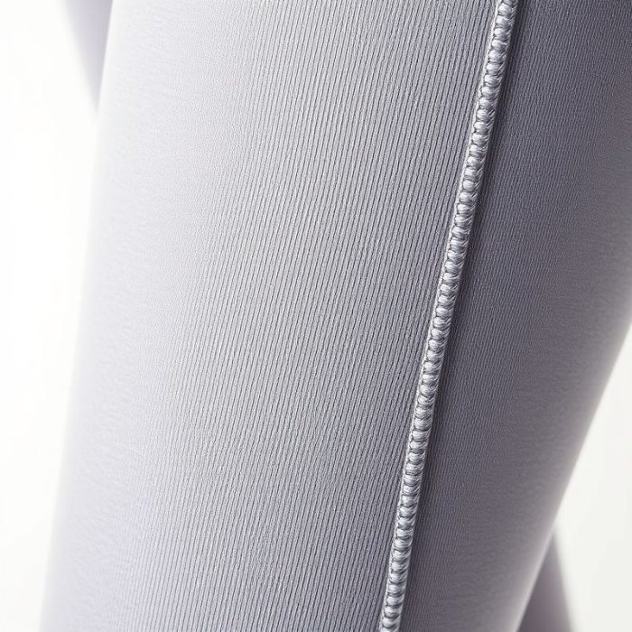 Close-up detail of the premium fabric and stitching on Lune Melbourne leggings australia online.