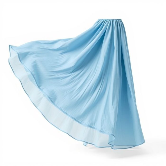 Sky Blue rose skirt by Byron Bay Cacao on a clean white studio background.