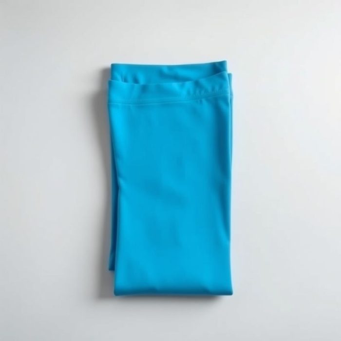 Sky Blue seamless leggings black high waisted leggings folded neatly on a neutral surface, top-down view.