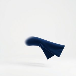 Navy blue yoga crop with flared leggings on a white background.