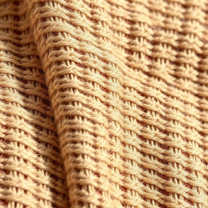 Close-up of the organic knit fabric texture and stitching in this Australian-made yoga set.